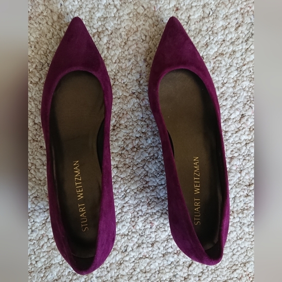 The STUART POWER BLOCK pump heels in rich burgundy size 6M - Picture 5 of 15